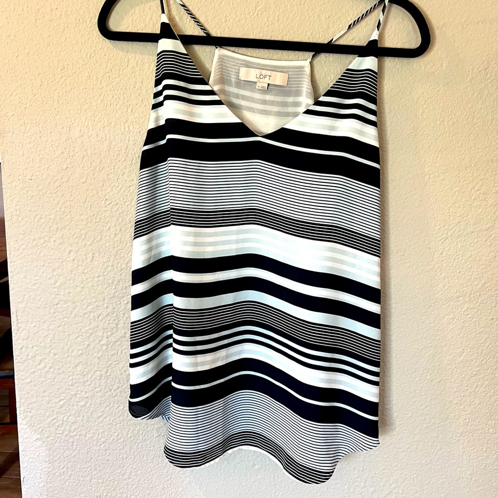 Loft racerback spaghetti strap chiffon tank